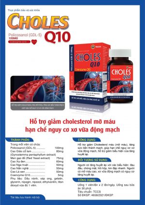thực phẩm chức năng cholesQ10 giảm cholesterol trong máu
